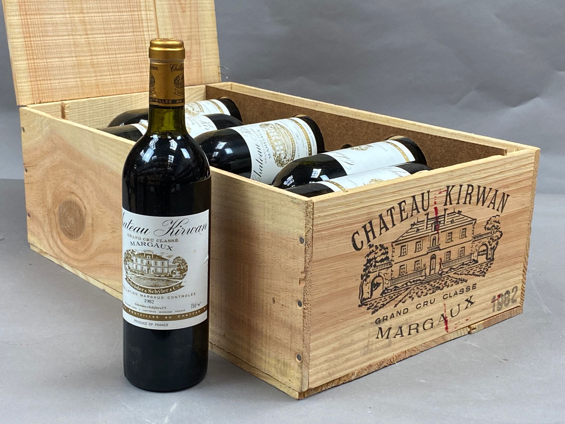 Null 12 bottles Château Kirwan 1982 3rd GCC Margaux CB (BG, 5 NLB)