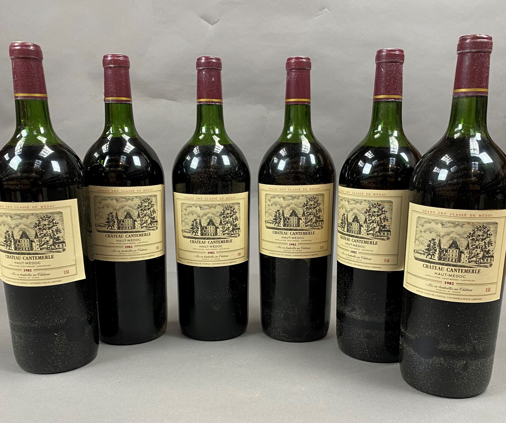 Null 6 Magnumflaschen Château Cantemerle 1982 5ème GCC Haut-Medoc CB (2 NLB, 4 m&hellip;