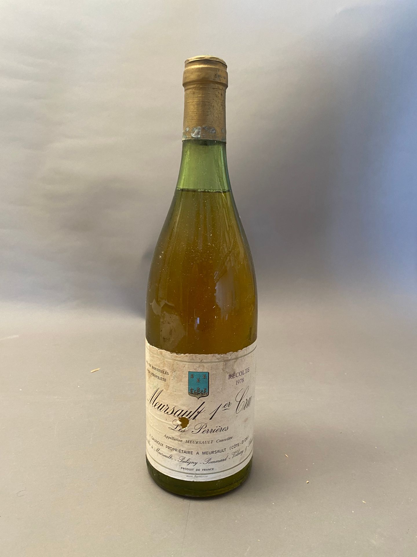 Null 1 bottle Meursault Perrières 1978 1er C Dom J-M Gaunoux