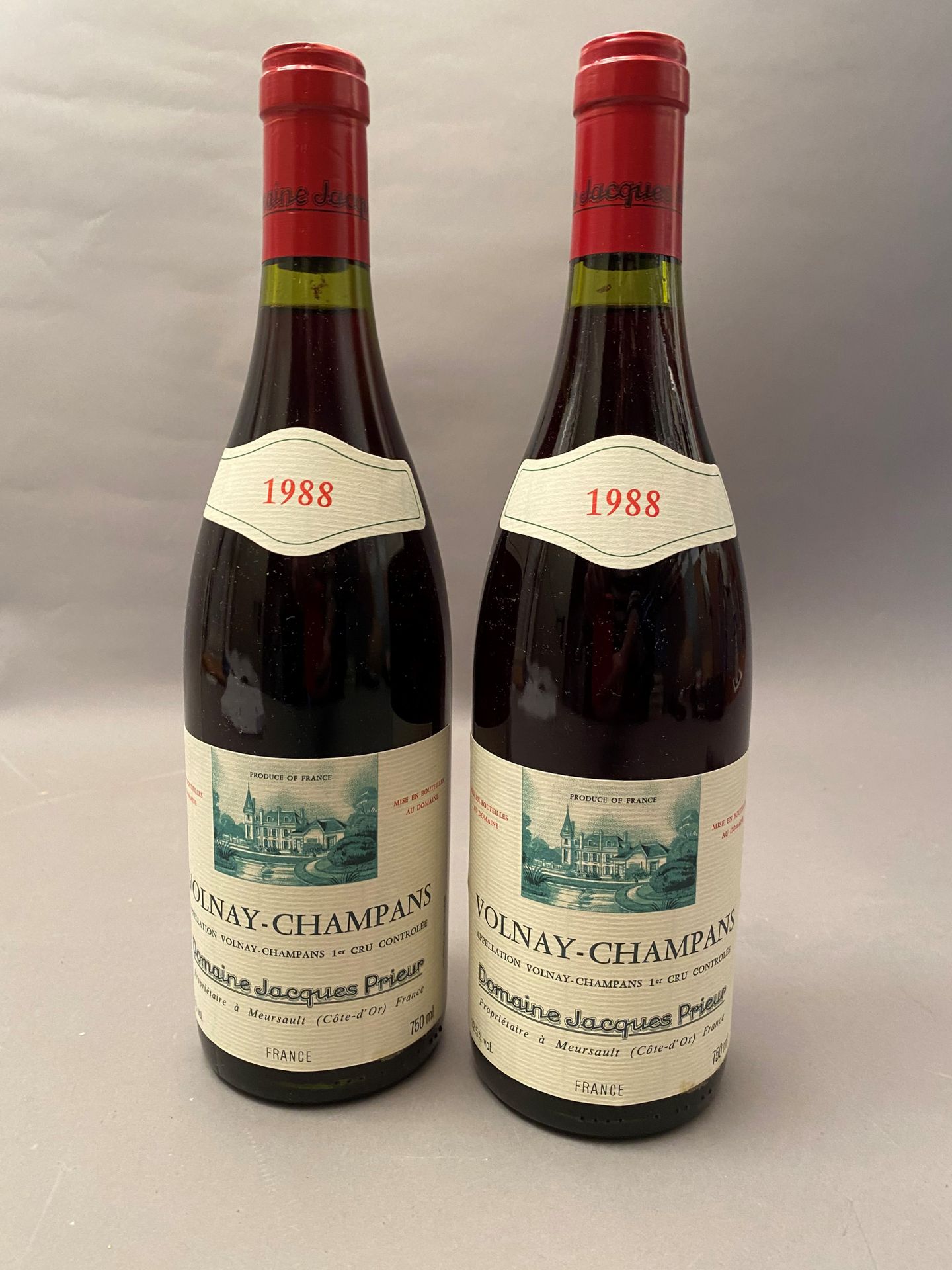 Null 2 botellas Volnay-Champans 1988 1er C Dom Jacques Prieur