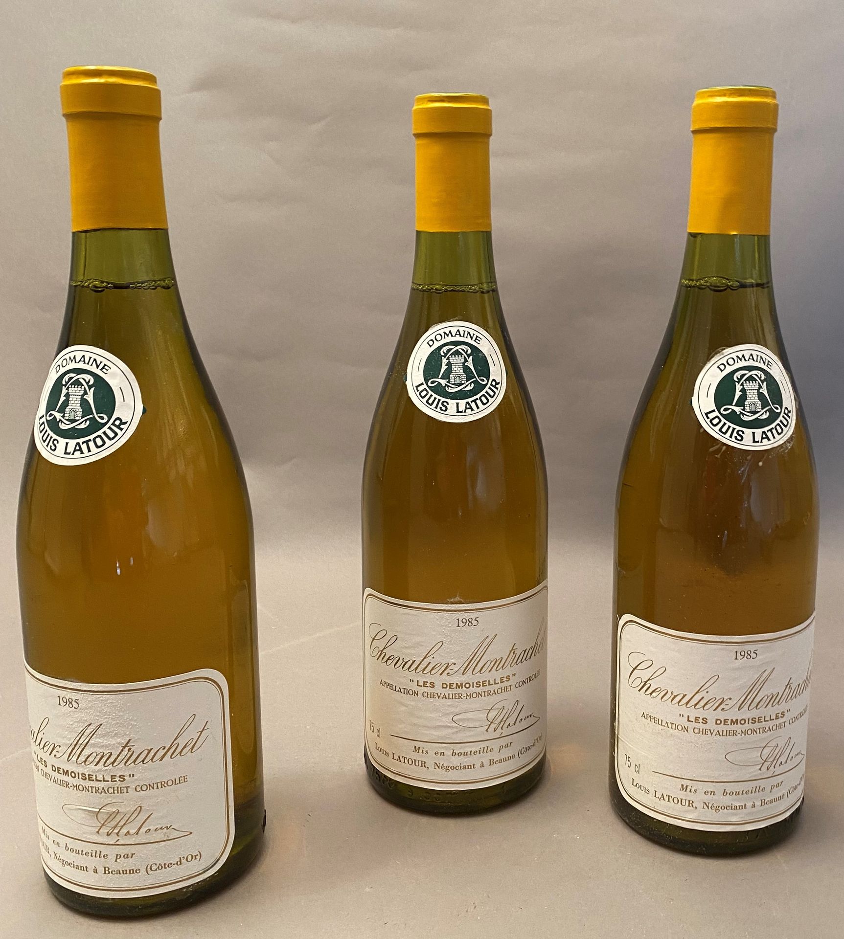 Null 3 bottiglie Chevalier-Montrachet GC Les Demoiselles 1985 GC Louis Latour