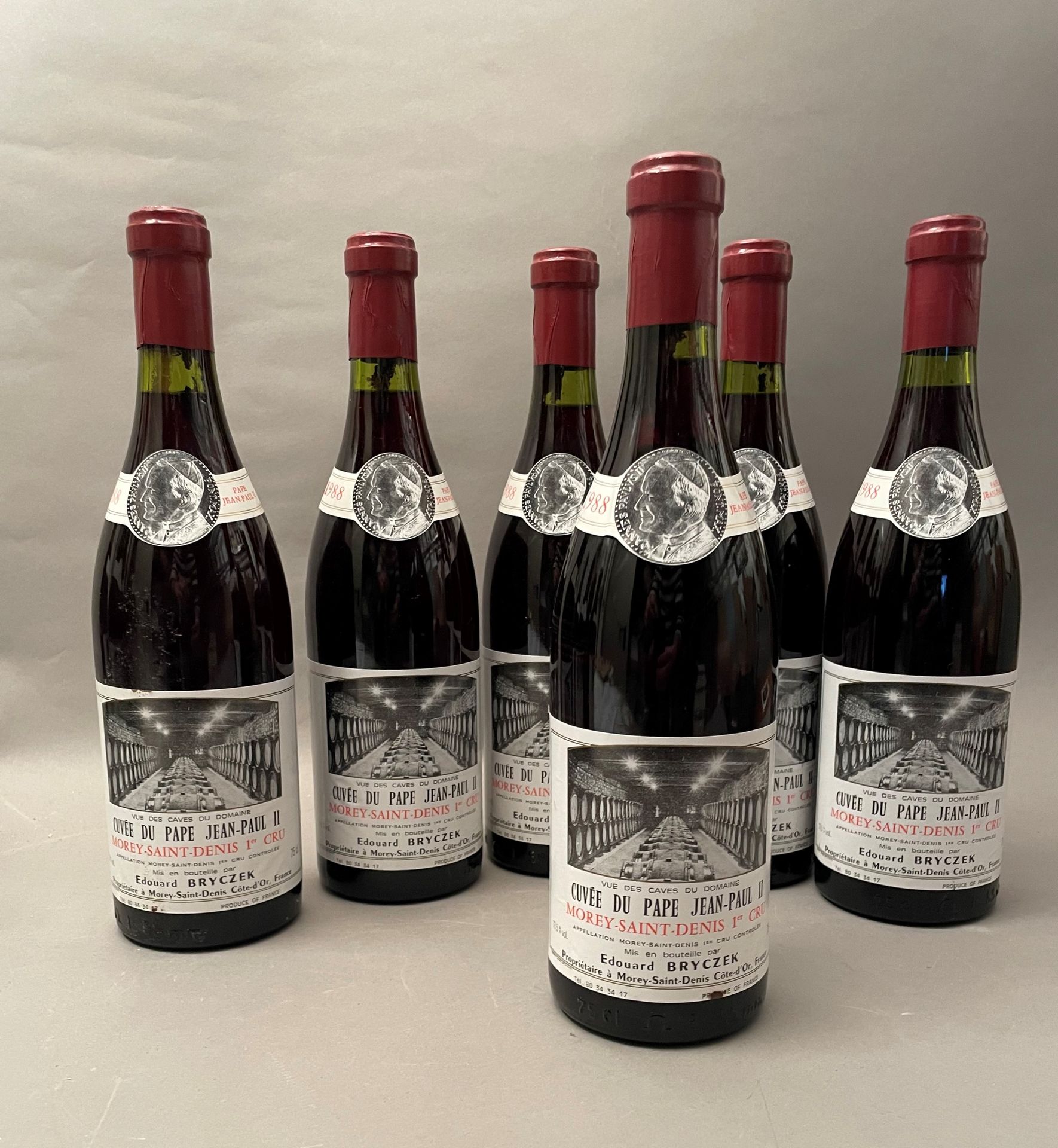 Null 6 bouteilles Morey-Saint-Denis Cuvée du Pape Jean-Paul II 1988 1er C Christ&hellip;