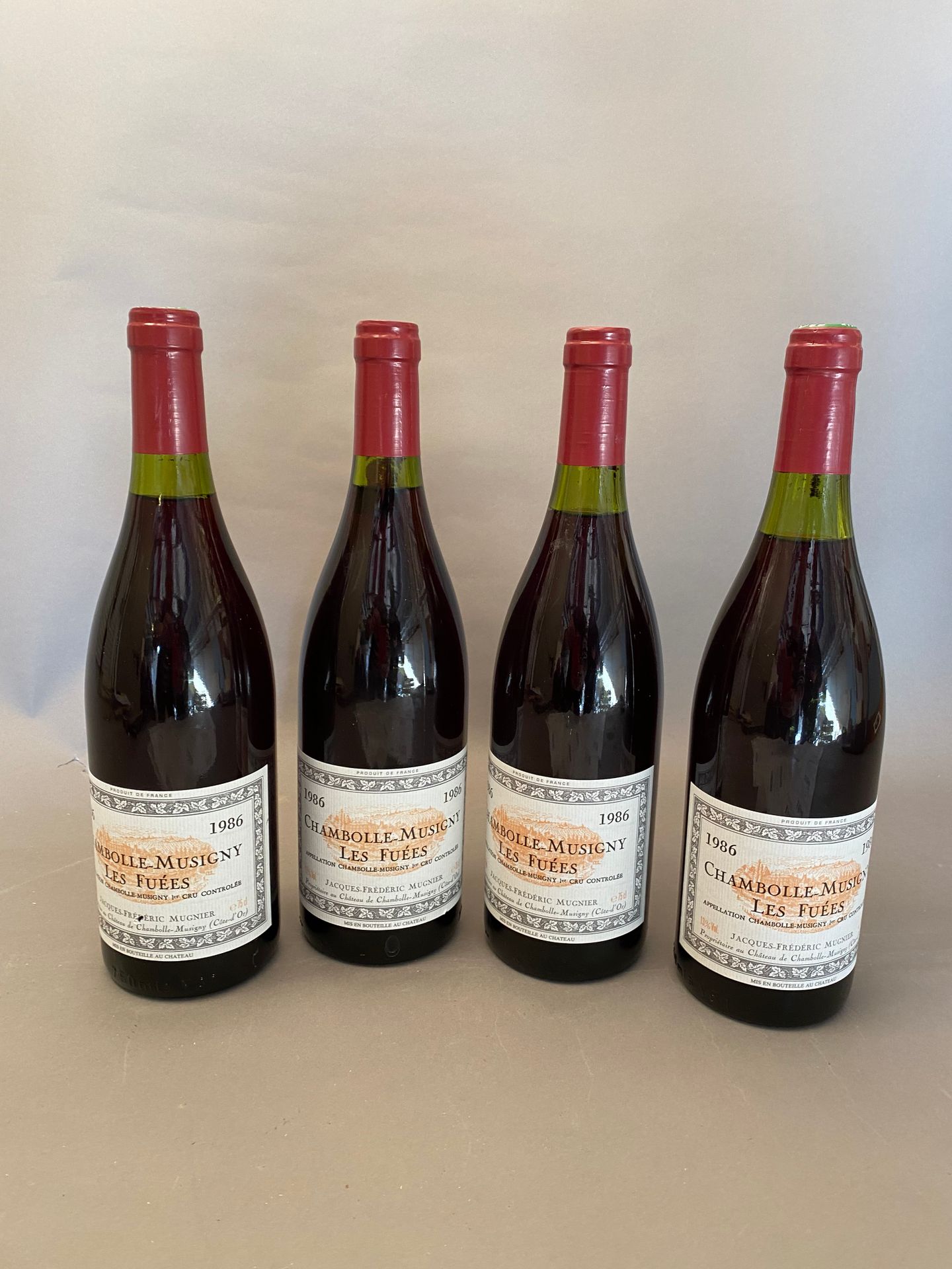 Null 4 bottles Chambolle-Musigny Les Fuées 1986 1er C Dom Jacques-Frédéric Mugni&hellip;