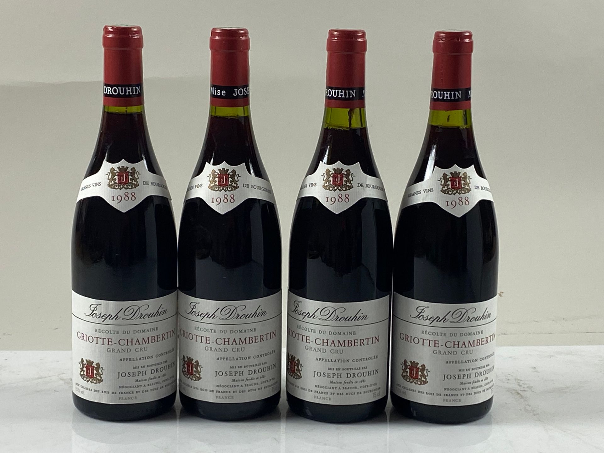 Null 4 bouteilles Griotte-Chambertin 1988 Joseph Drouhin