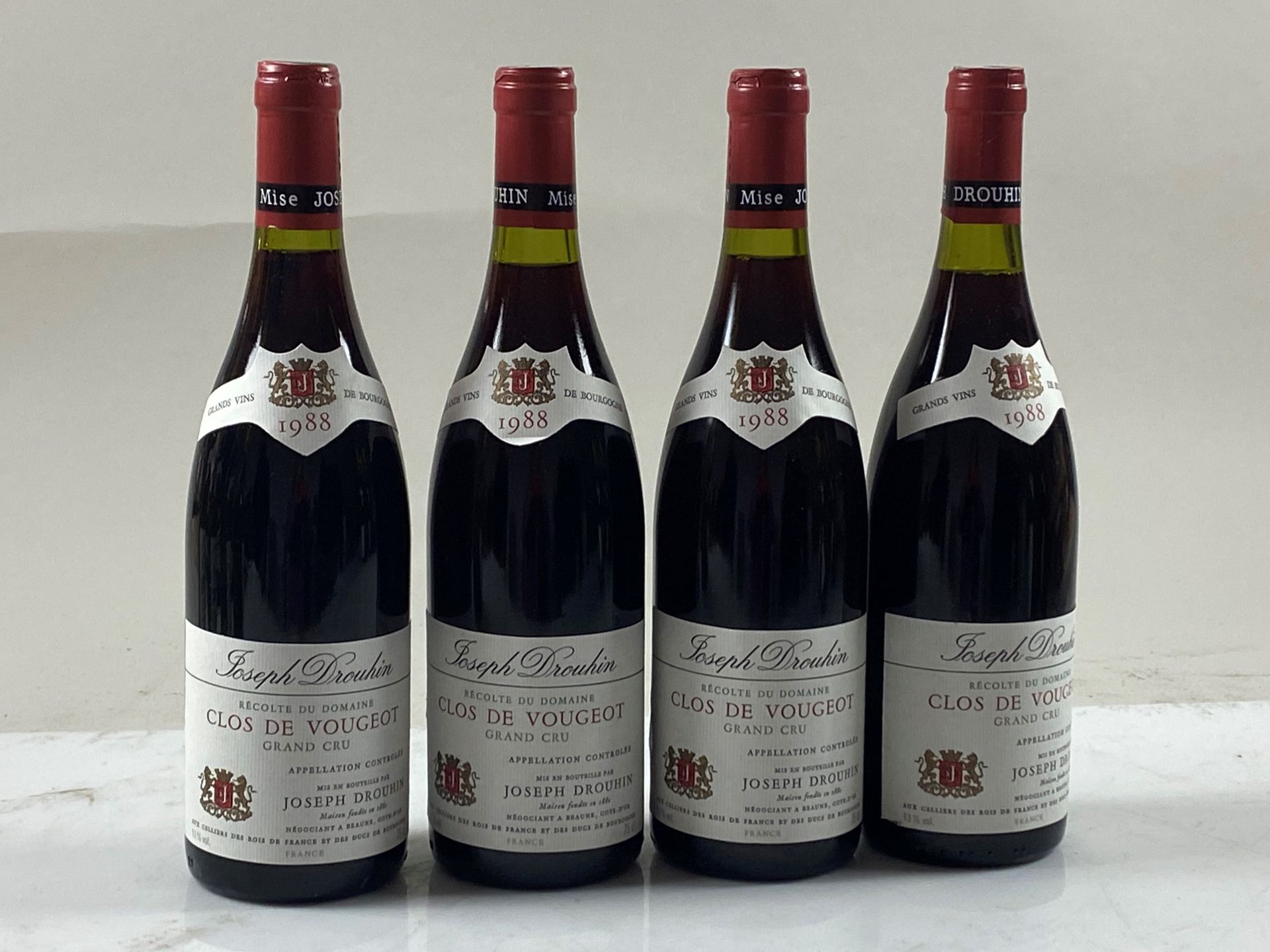 Null 4 bottles Clos de Vougeot 1988 GC Joseph Drouhin