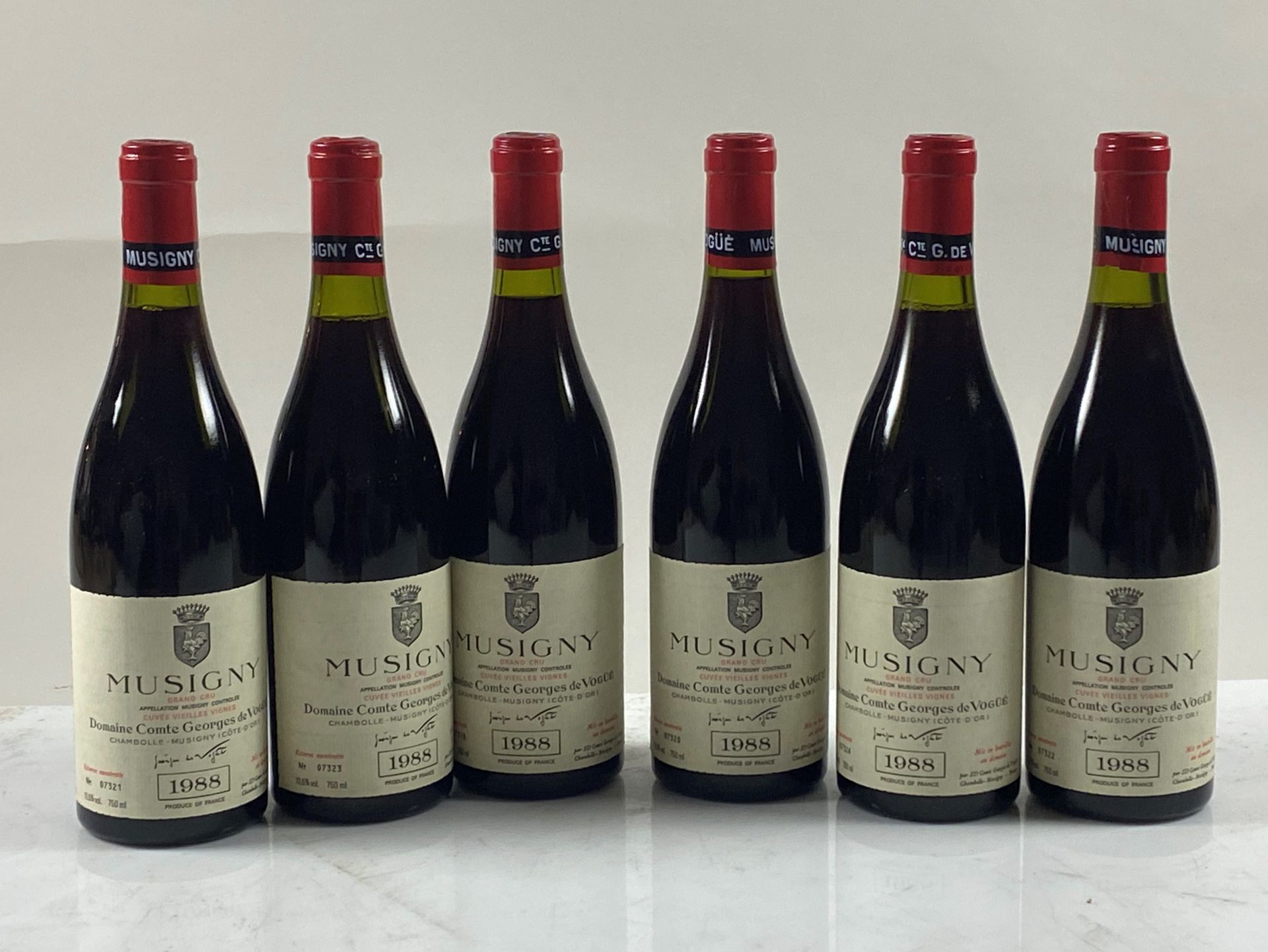 Null 6 bottles Musigny Cuvée Vieilles Vignes 1988 GC Comte Georges de Vogüé
