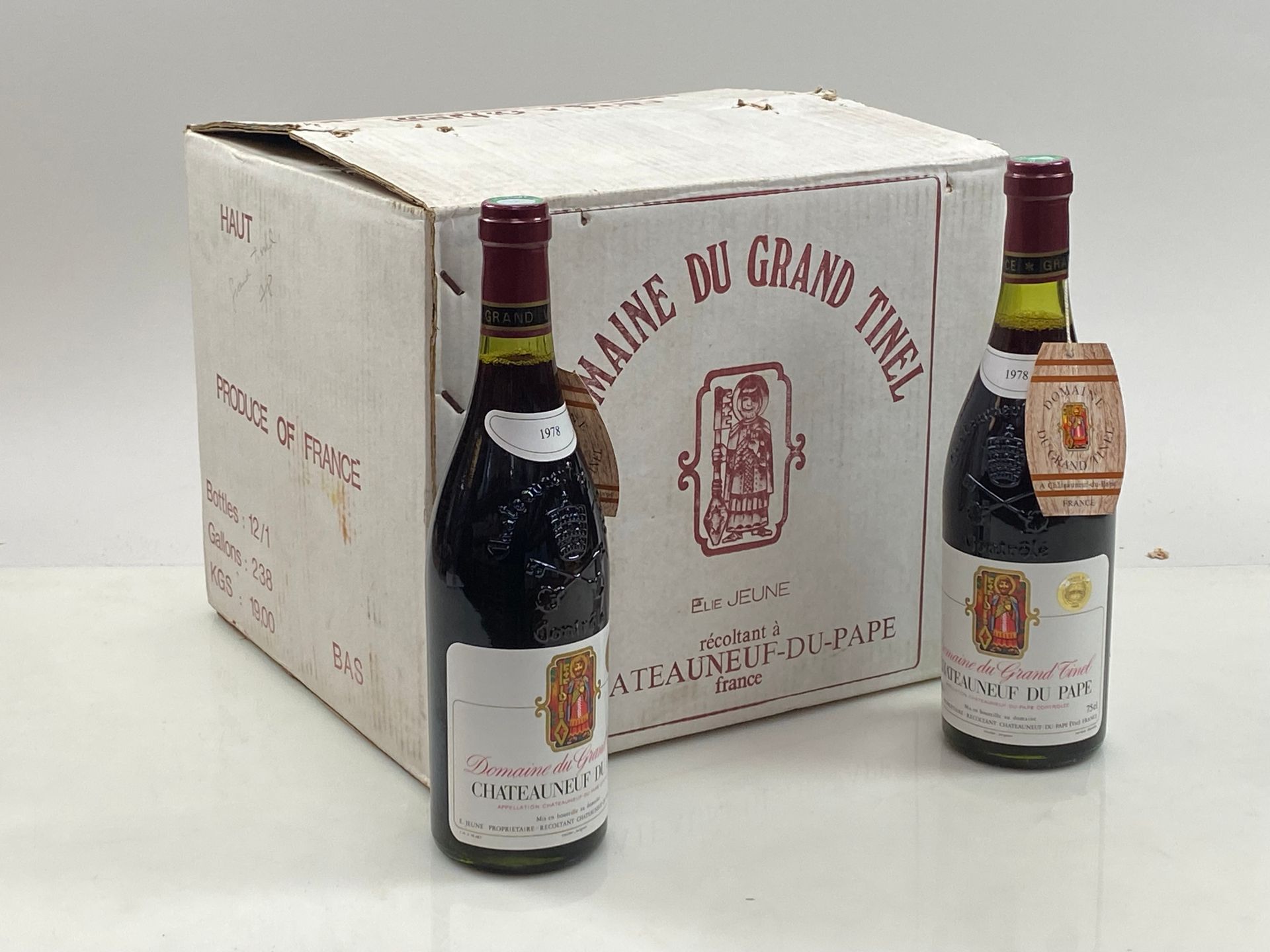 Null 10 bottles Domaine du Grand Tinel 1978 Vignobles Elie Jeune CB