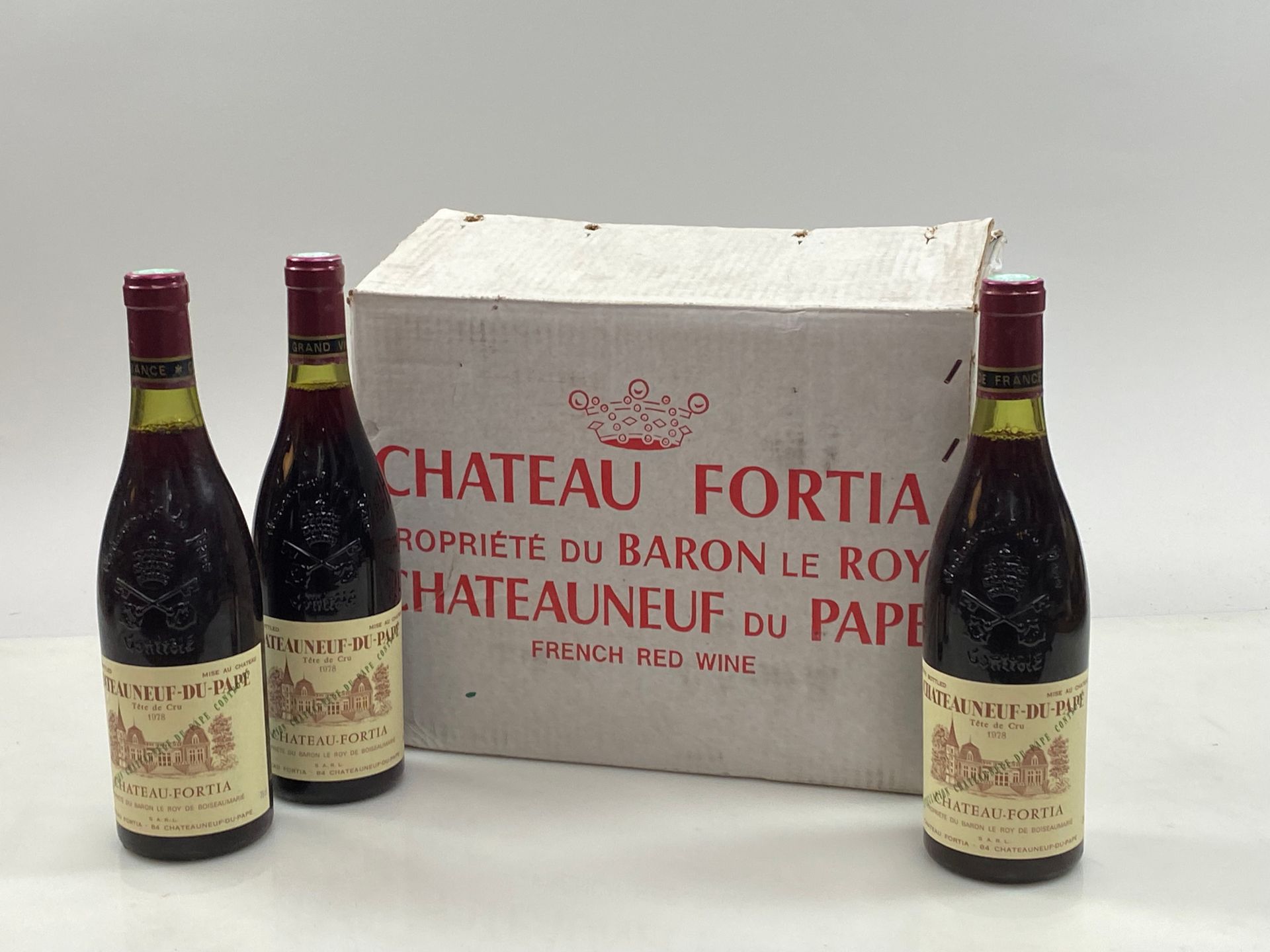 Null 9 bouteilles Château Fortia 1978 Château Fortia Baron le Roy de Boiseaumari&hellip;