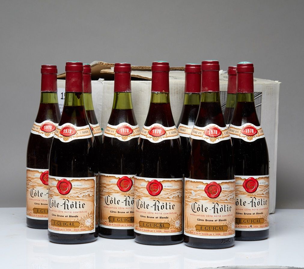 Null 10 bottles Côte-Rôtie Côtes Brune et Blonde 1978 Etienne Guigal à Ampuis (o&hellip;