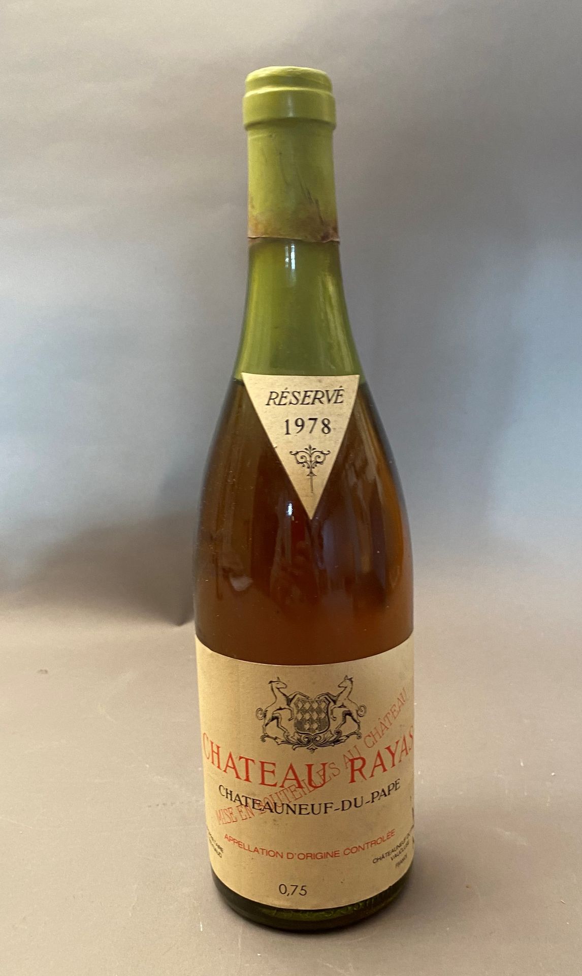 Null 1 botella Château Rayas 1978 Jacques Reynaud (4,5 cm)