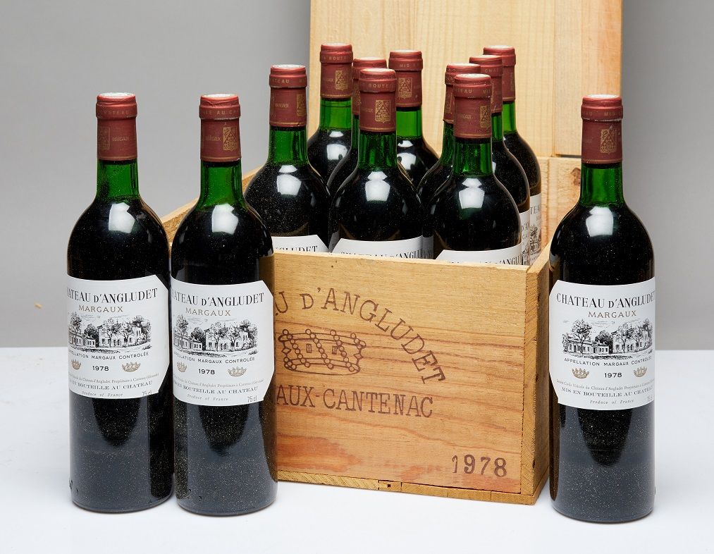 Null 12 bottles Château d'Angludet 1978 Cbourgeois Margaux CB (NTLB)