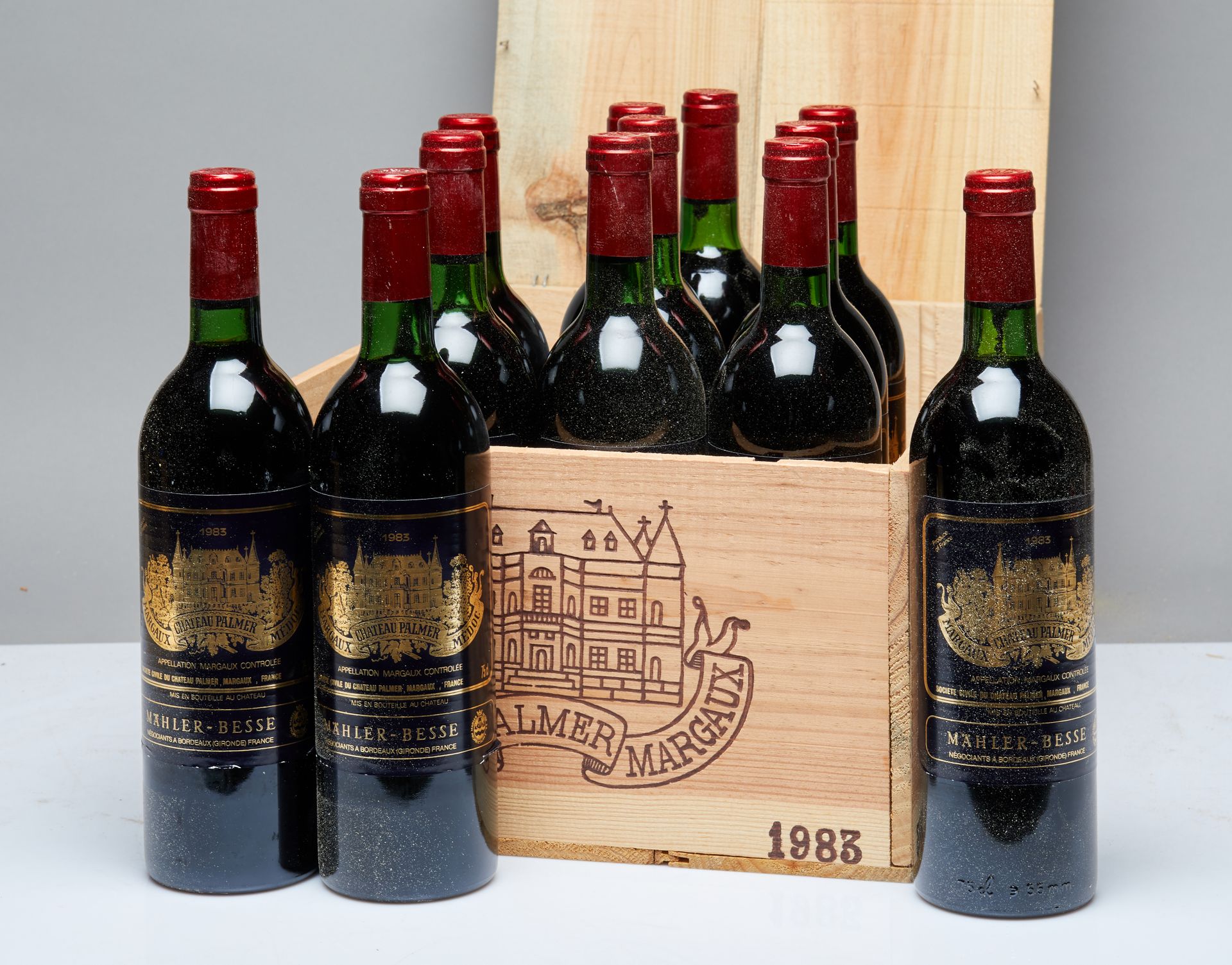 Null 12 botellas Château Palmer 1983 3er GCC Margaux CB