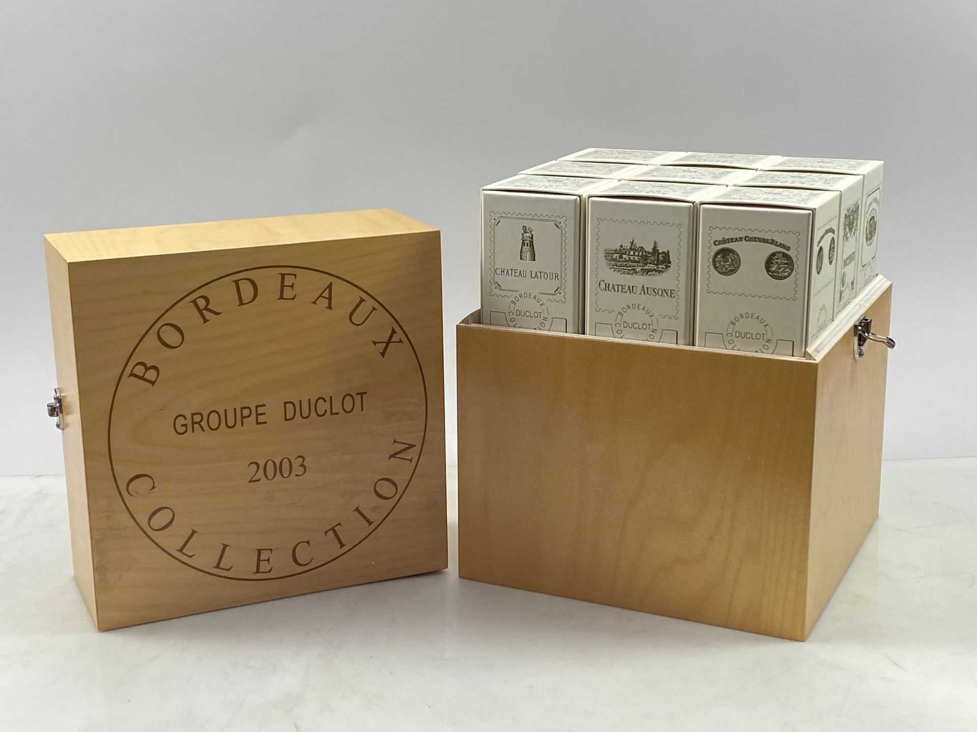 Null Duclot Primeur Prestige Collection 2003 1er GCC包括：Petrus 1个，Margaux 1个，Mout&hellip;