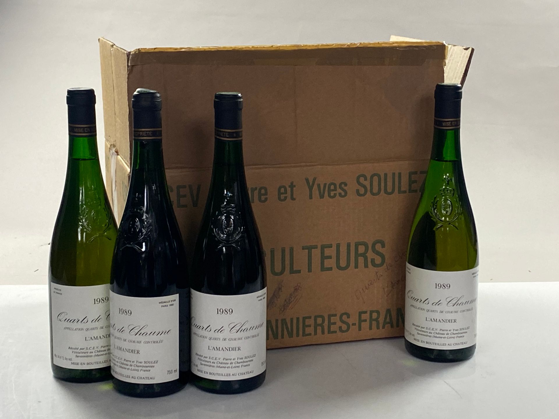 Null 12 bottles Quarts de Chaume L'Amandier 1989 P & Y Soulez Ch de Chamboureau &hellip;