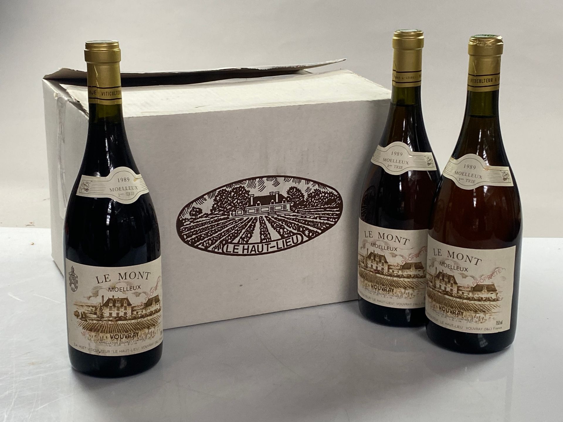 Null 12 bouteilles Vouvray le Mont Moelleux 1er trie 1989 Domaine Huet (carton d&hellip;