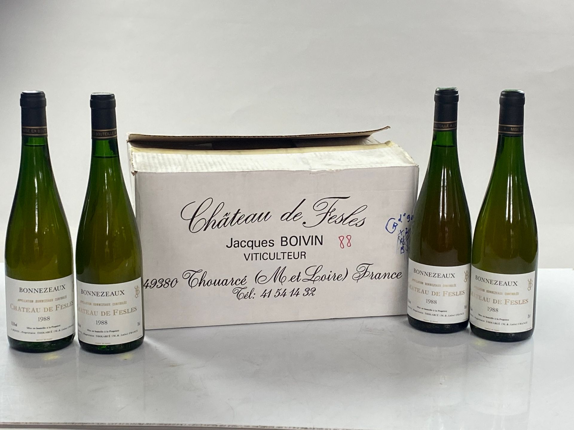 Null 12 bottles Château de Fesles La Chapelle 1988 Jacques Boivin Bonnezeaux (or&hellip;
