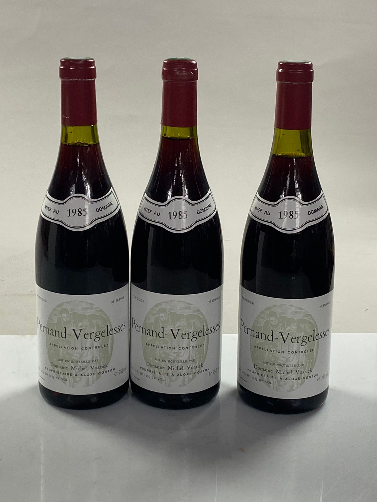Null 3 botellas Pernand-Vergelesses 1985 Dom Michel Voarick