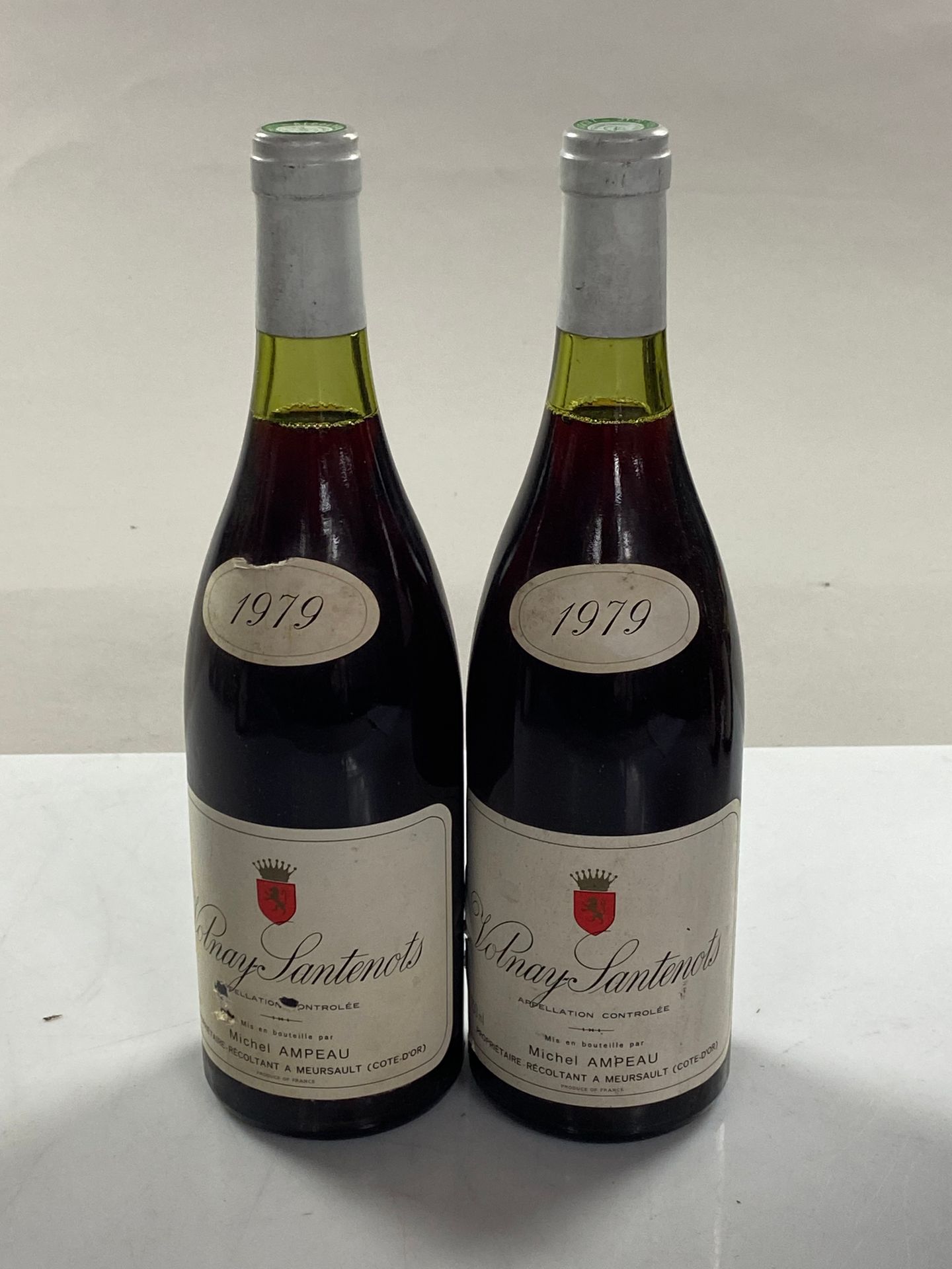 Null 2 bouteilles Volnay Santenots 1979 Michel Ampeau