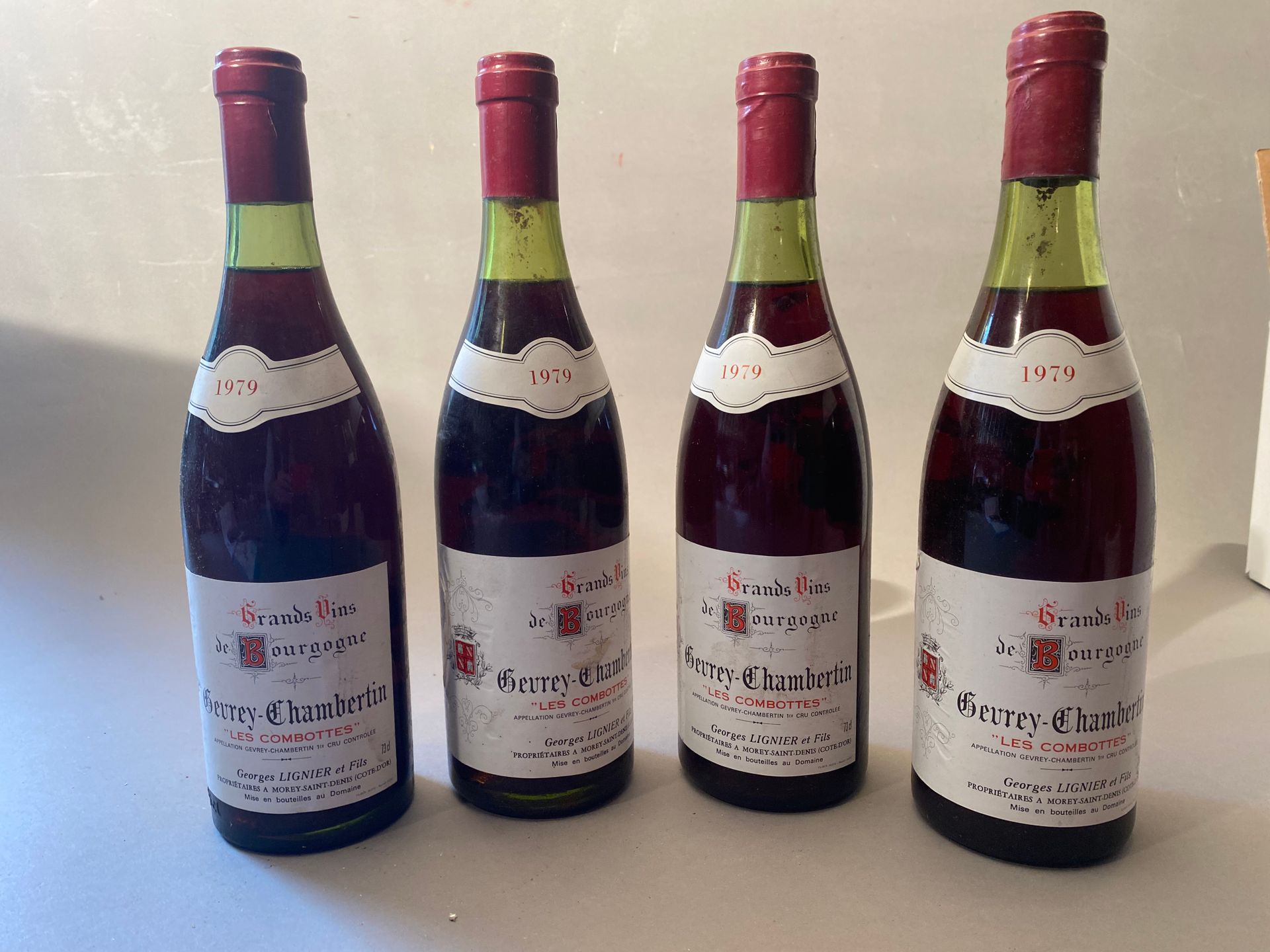 Null 4 bouteilles Gevrey-Chambertin Aux Combottes 1979 1er C Dom Georges Lignier&hellip;