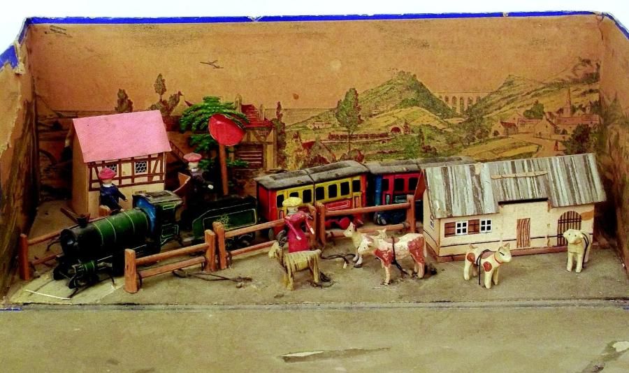 Null Très jolie scène miniature de fabrication allemande représentant un village&hellip;
