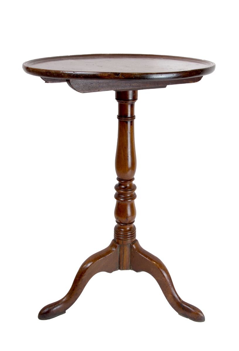 SELETTE-GUERIDON 19ème SIECLE Mahogany wood tripod pedestal table, the barrel tu&hellip;