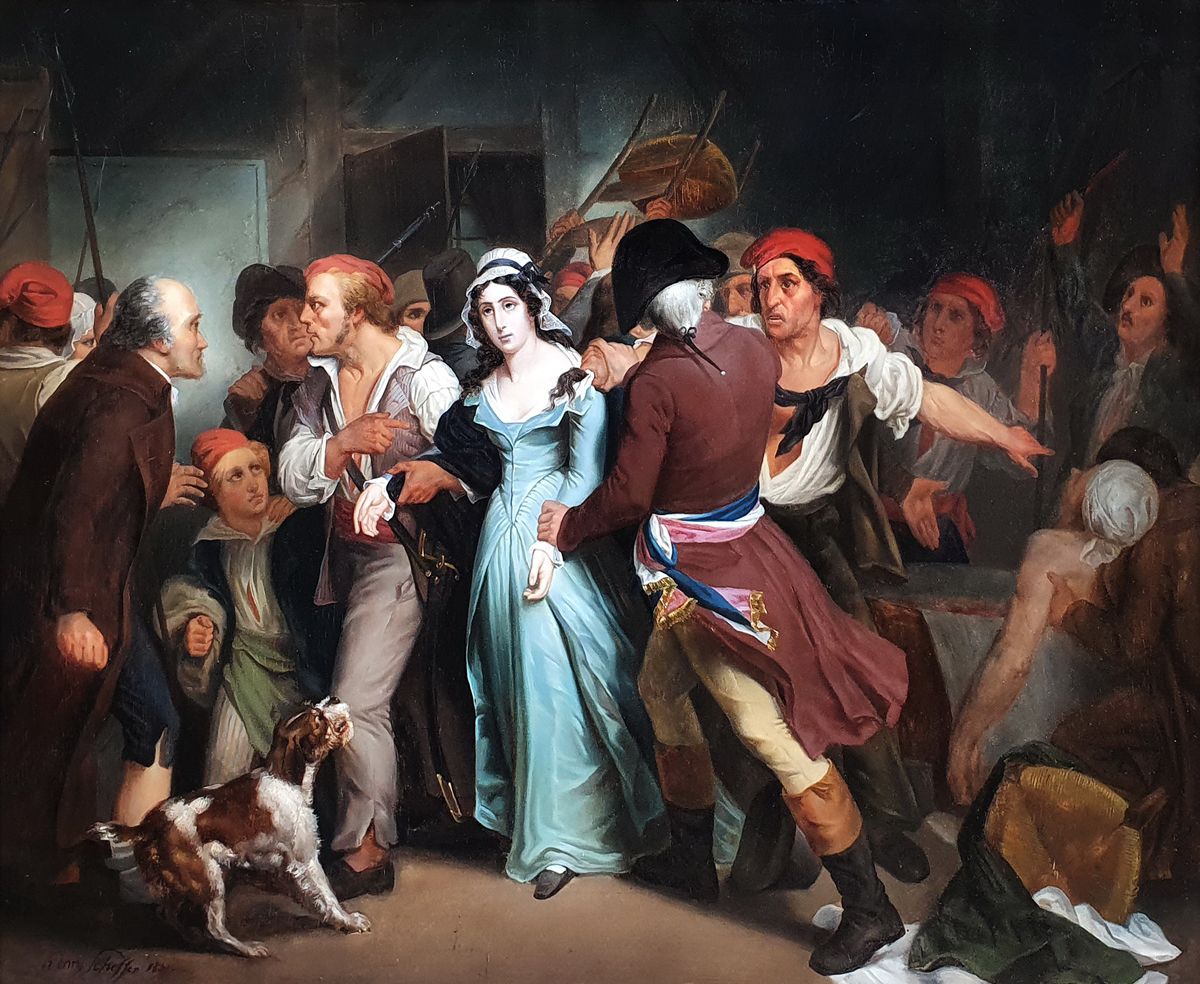 Henry SCHEFFER (1798-1862) "L'arresto di Charlotte Corday", 1830
Grande olio su &hellip;