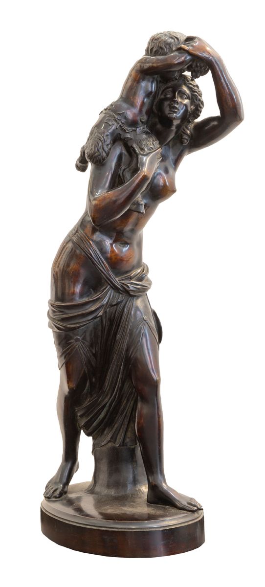 JEAN-JOSEPH FOUCOU (1739-1821), attribué Bacchante carrying a small faun
Bronze &hellip;