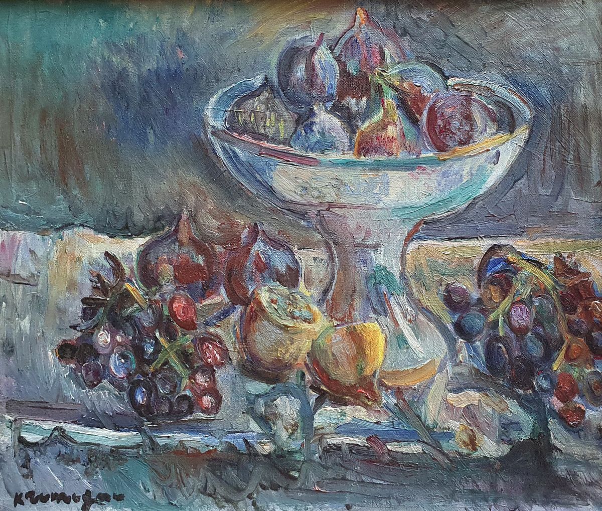 Pinchus KREMEGNE (1890-1981) Still life with figs
Oil on canvas signed lower lef&hellip;