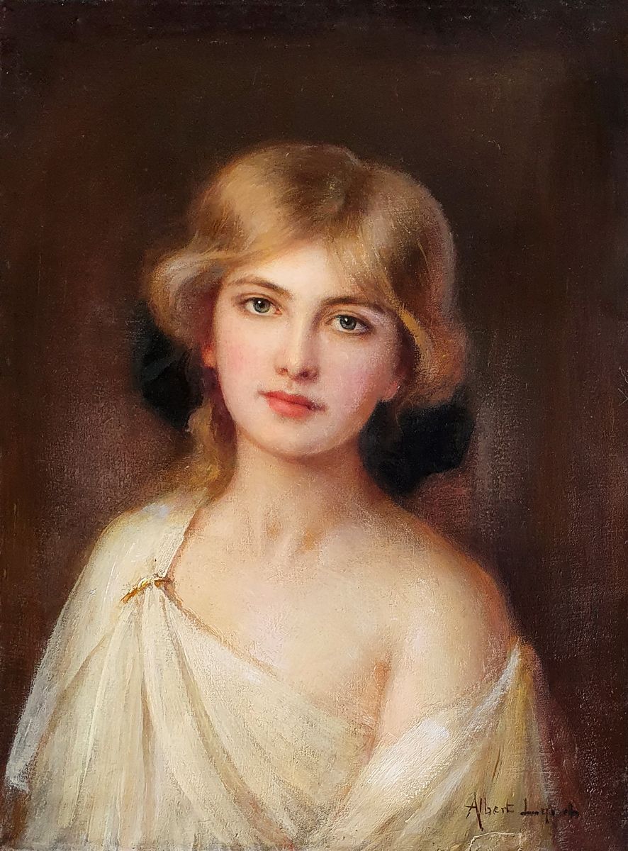 Albert LYNCH (1851-1912) 年轻女子的肖像
布面油画，右下角签名

尺寸：51 x 37厘米

出处 : 蒙特卡洛Fulchiron的继承&hellip;