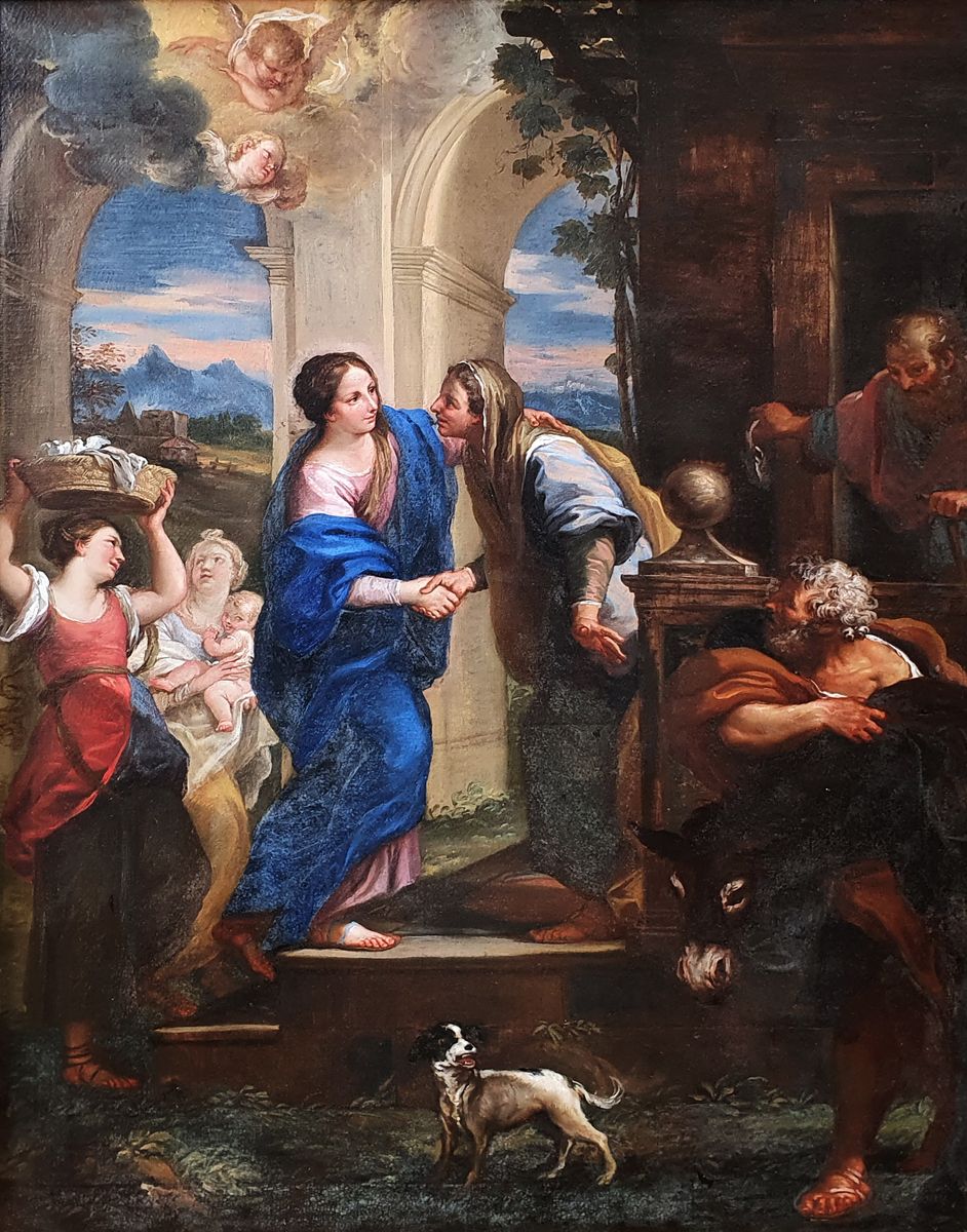 CARLO MARATTA (1625-1713), attribué 圣母的探视
大型布面油画

尺寸：105 x 89 cm



圣母玛利亚探访》是《圣路&hellip;