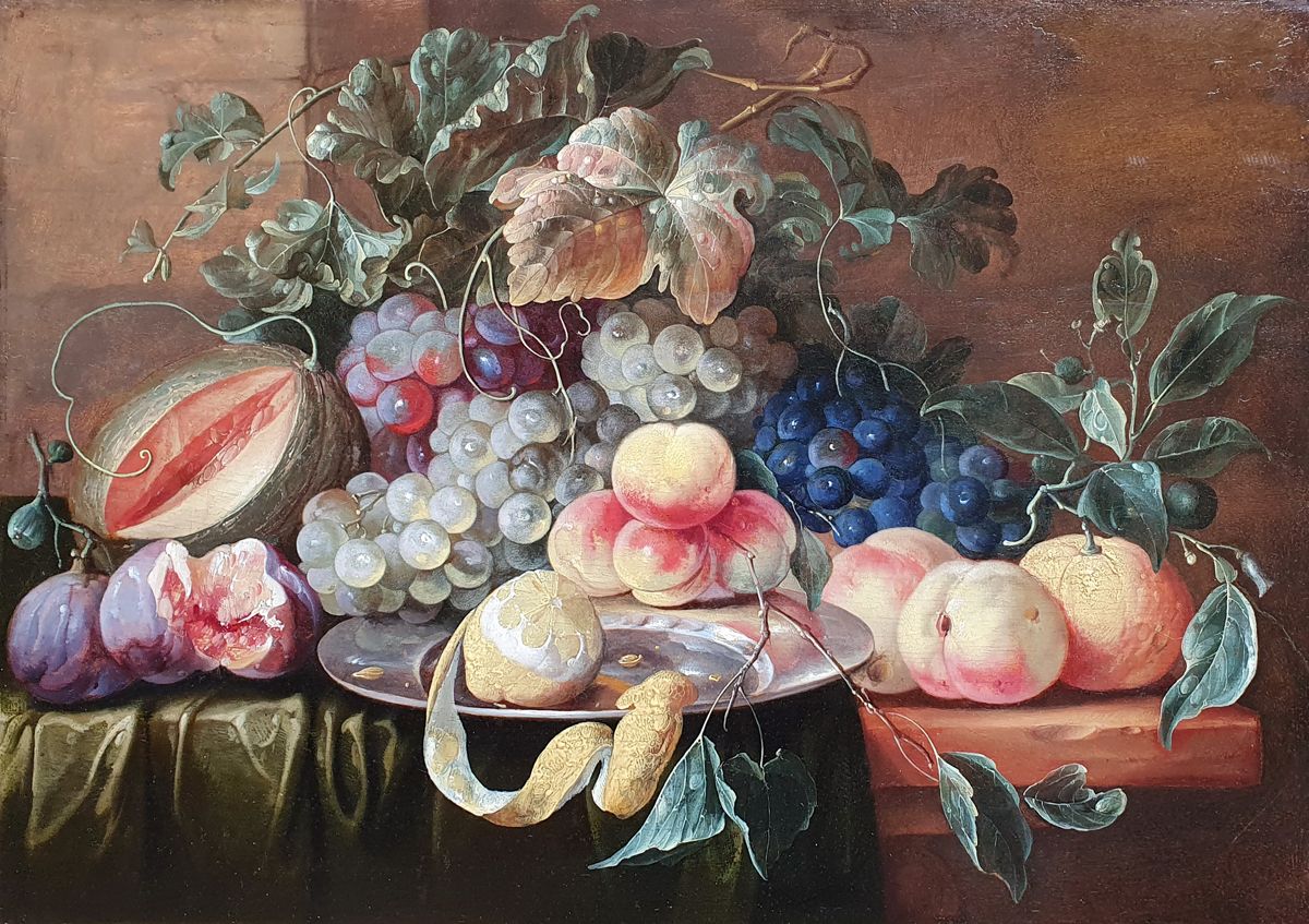 ALEXANDER COOSEMANS (1627-1689) Nature morte aux fruits sur un entablement
Huile&hellip;