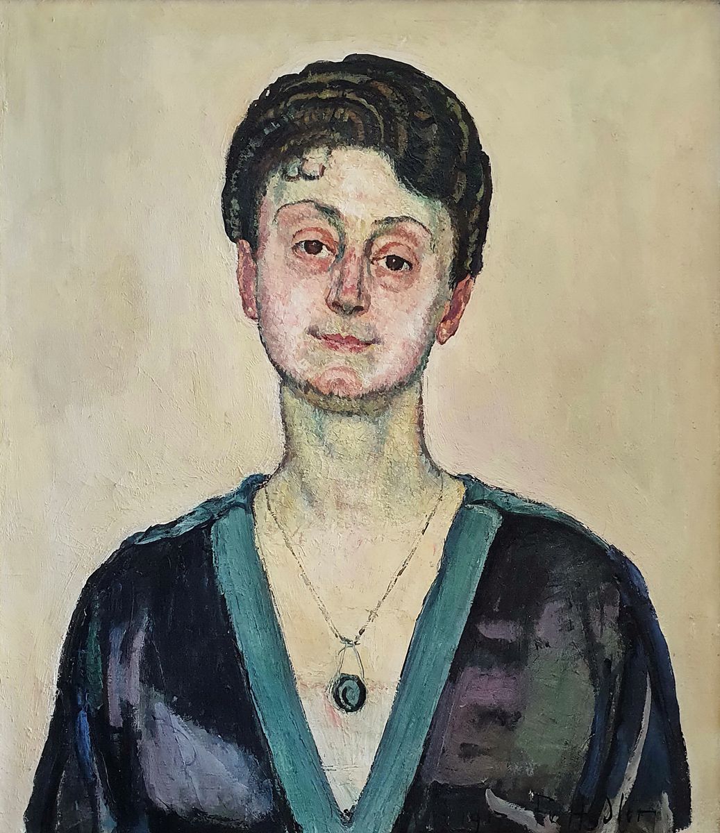 Ferdinand HODLER (1853-1918) Adèle Roy-Joos夫人的肖像，1917年
布面油画，右下方有签名。

背面有标题和日期，担架&hellip;