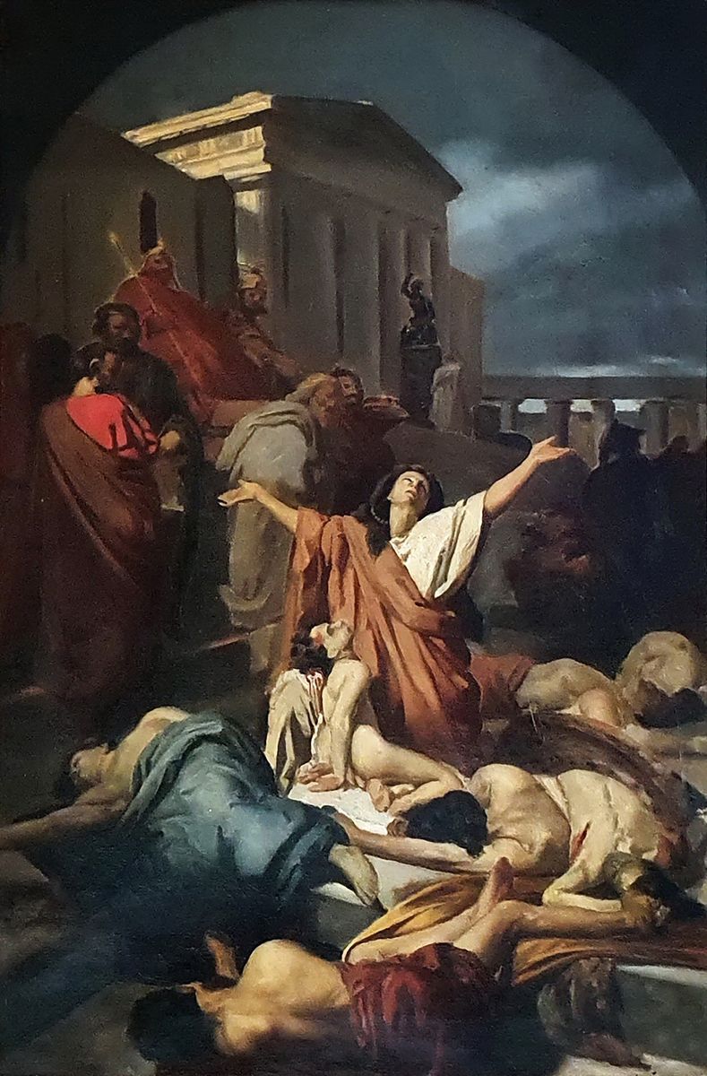 ANTONIO CISERI (1821-1891), attribué Il martirio di sette fratelli Maccabei
布面油画&hellip;
