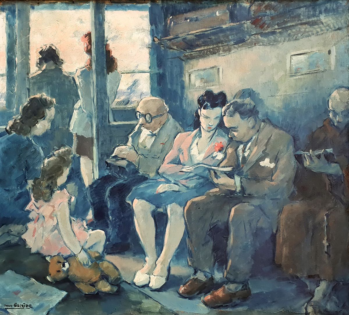 IVAN MARIE LAURENT ESCRIBE (1913-1990) Voyage en train
Huile sur toile signée en&hellip;