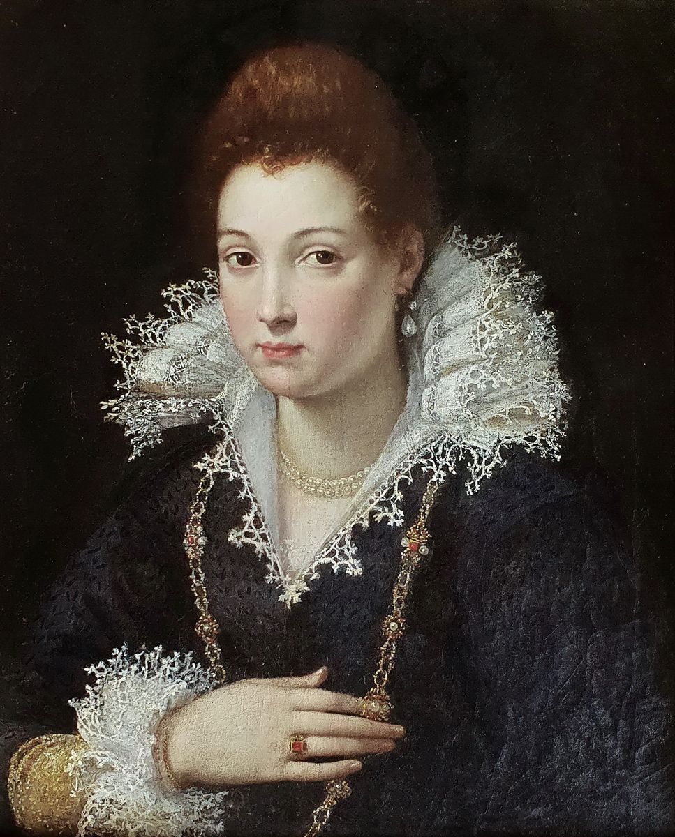 AGNOLO ALLORI dit « il BRONZINO ». (1503-1572), attribué Porträt von Isabella de&hellip;