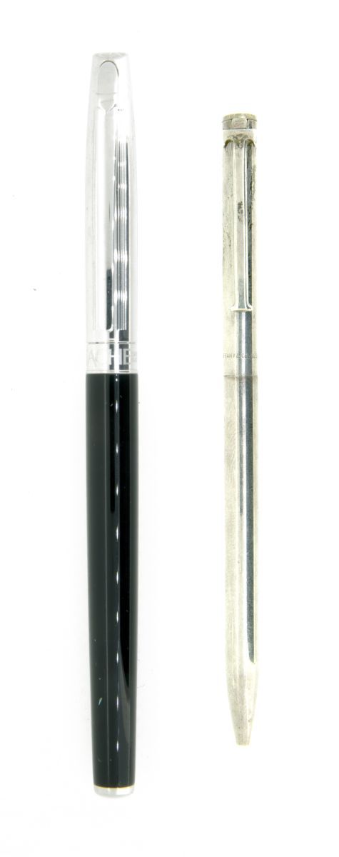 CARAN D'ACHE, TIFFANY & CO A black lacquered fountain pen by Caran d'Ache, nib i&hellip;