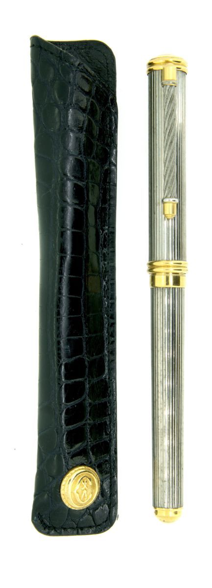 Philippe Charriol A ball point pen by Philippe Charriol, in its case.
