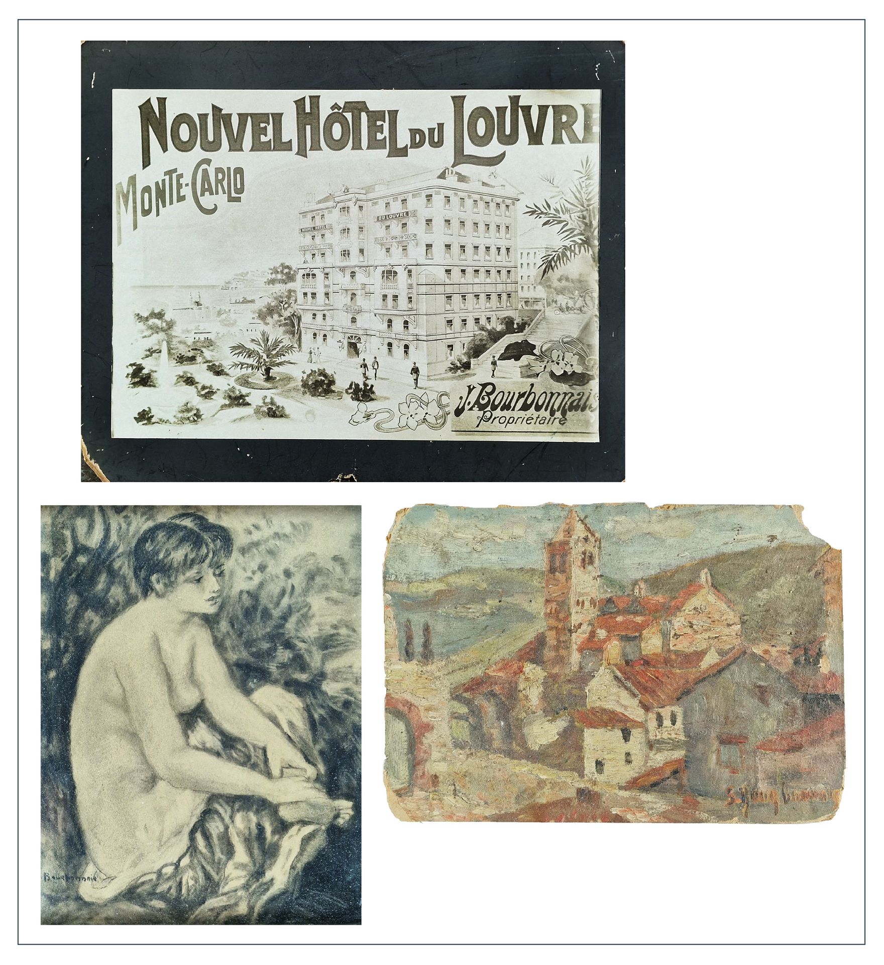 JEAN BOURBONNAIS Jean Bourbonnais

罗浮宫新酒店，蒙特卡洛

----------

这套作品包括纸板上的黑白广告牌，右下角签&hellip;