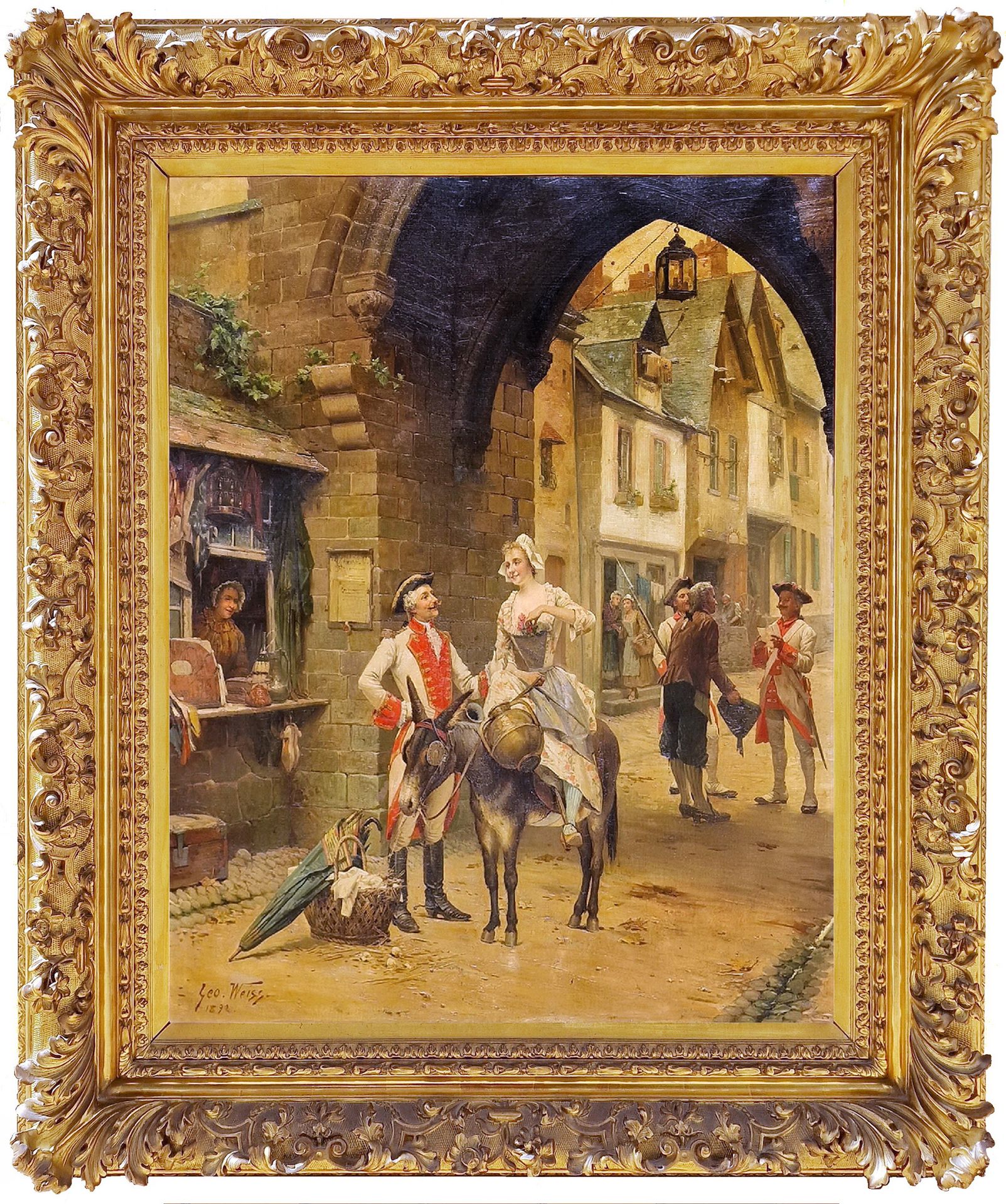 EMILLE GEORGE dit "GEO" WEISS (1861-1929) Gallant scene in Riquewihr, 1892



Im&hellip;