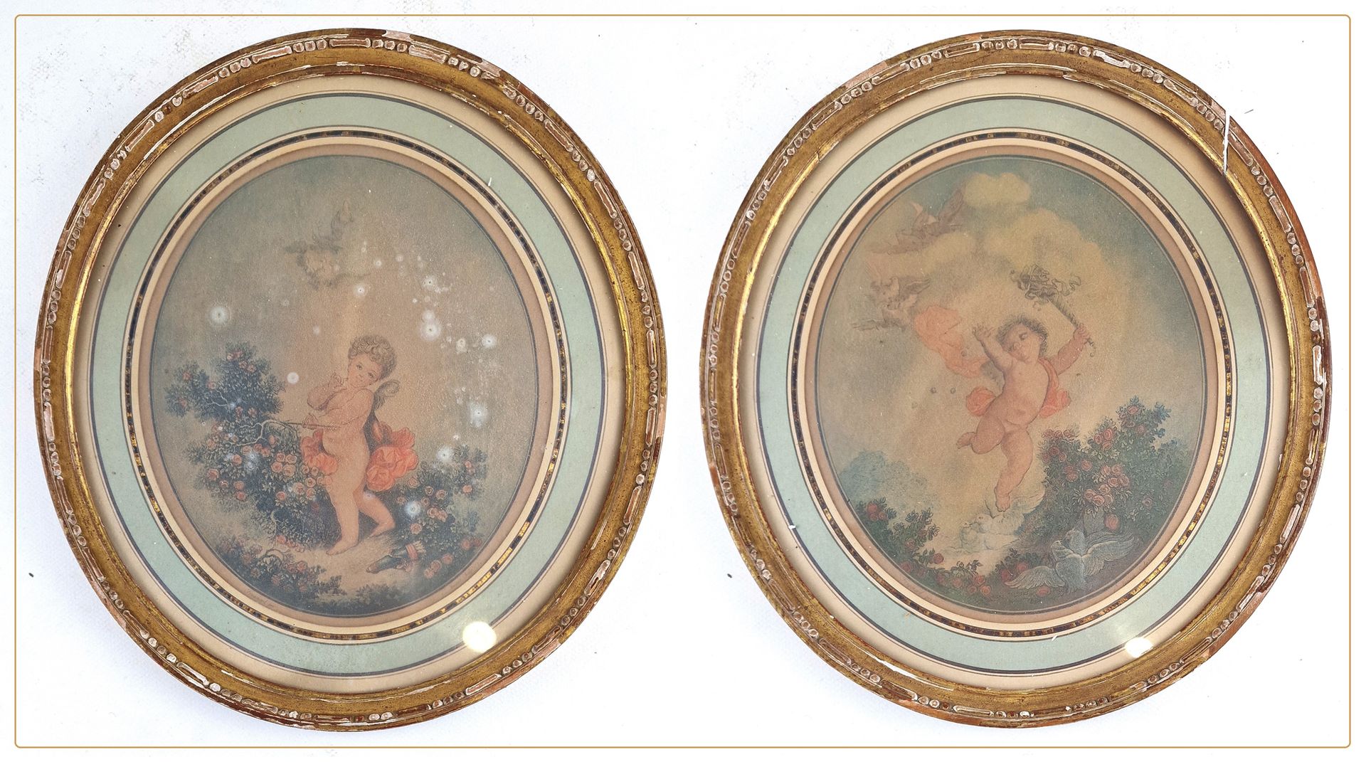 D'ARPES JEAN HONORE FRAGONARD 恋人



一对彩色版画，署名和日期为1777年，由Janinet刻制。有斑点的狐臭。

尺寸：21&hellip;