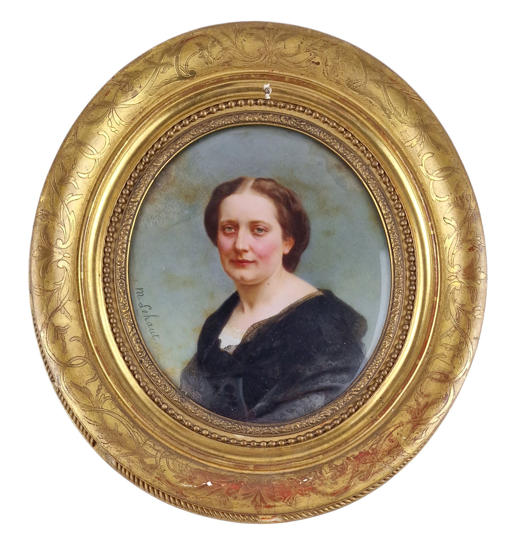 MATHILDE LEHAUT (Née en 1816) Portrait



Miniature de forme ovale, signée à gau&hellip;