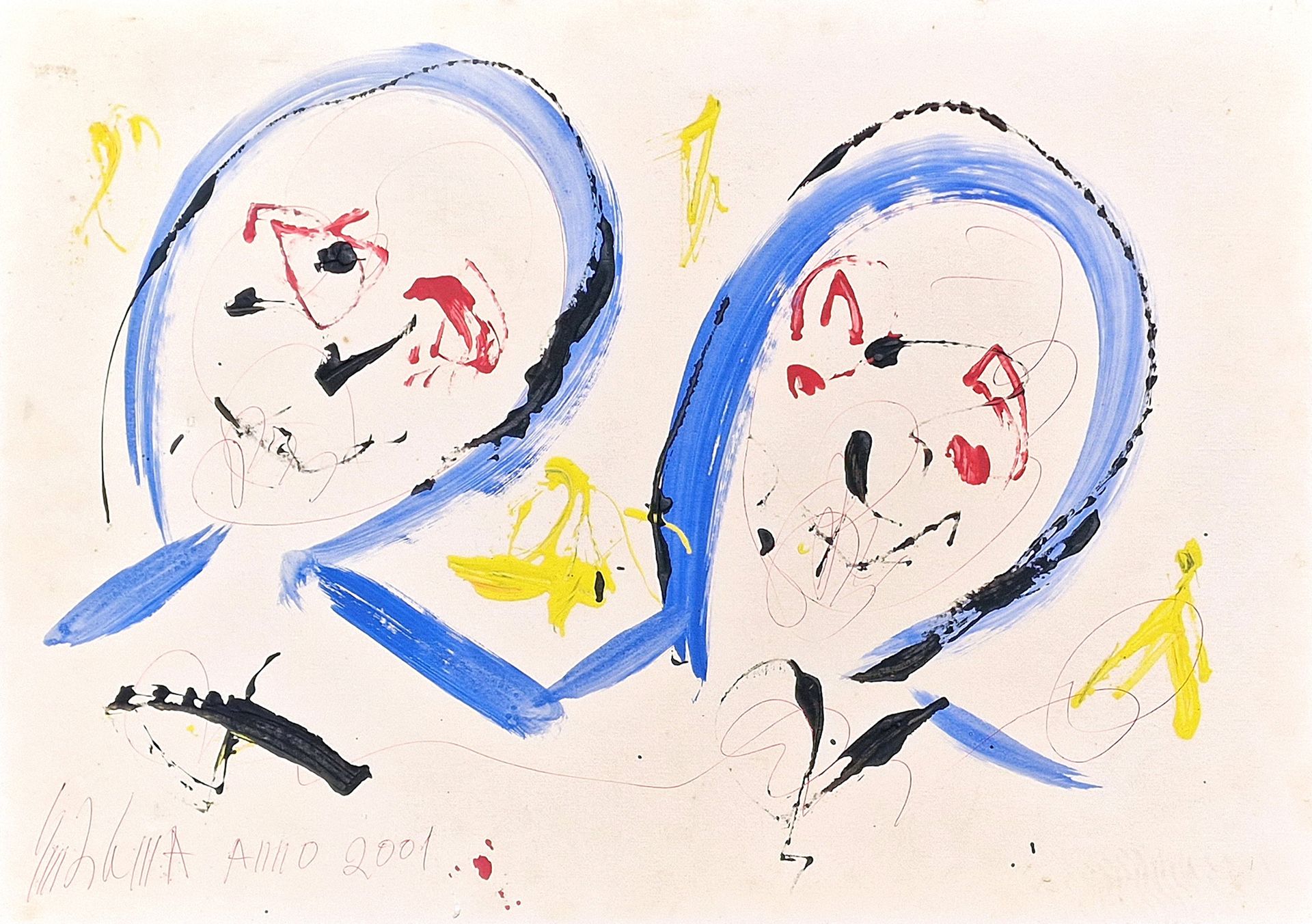 ECOLE FRANCAISE 20ème SIECLE Komposition mit zwei Gesichtern



Öl auf marouflé &hellip;