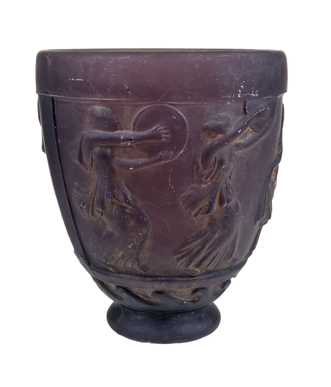GEORGES DE FEURE (1868-1943) 古典风格的碗



在梅花色的玻璃浆中，显示了保留的古董场景。底座下有签名。

尺寸：H。14厘米

&hellip;
