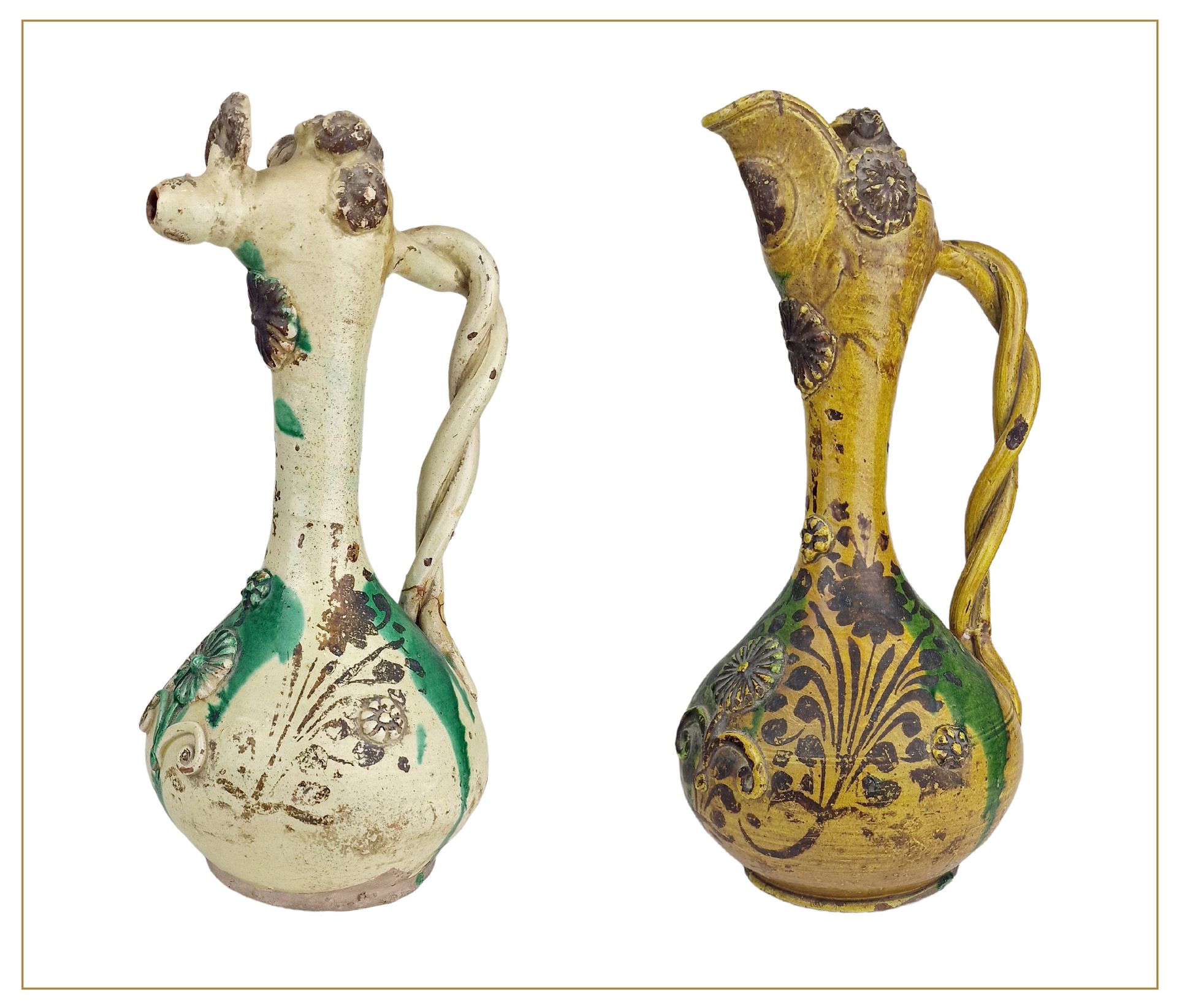 PROVENCE, FIN 19ème SIECLE Suite of two long-necked pourers



In glazed terra c&hellip;