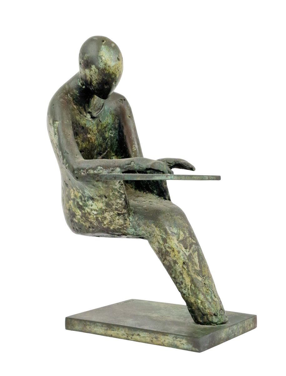 CAROLINE STACEY (1930) Le claviériste

Grande sculpture en bronze à patine verte&hellip;