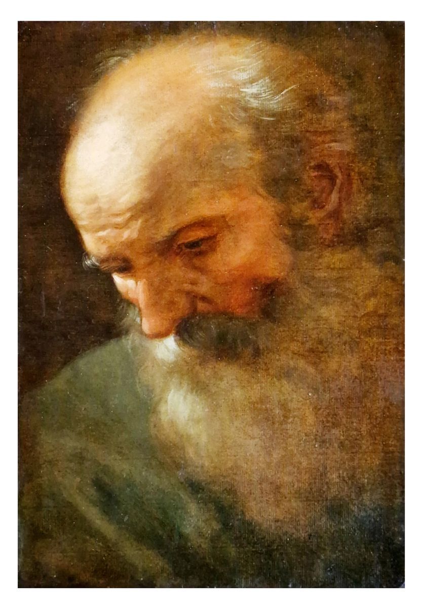 MAURO GANDOLFI (1764-1834), attribué Portrait of an old man
Oil on paper mounted&hellip;