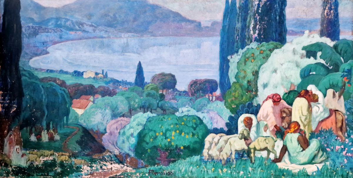 AUGUSTIN FERRANDO (1880-1957) Bäuerinnen in der Landschaft von Oranien.
Bedeuten&hellip;