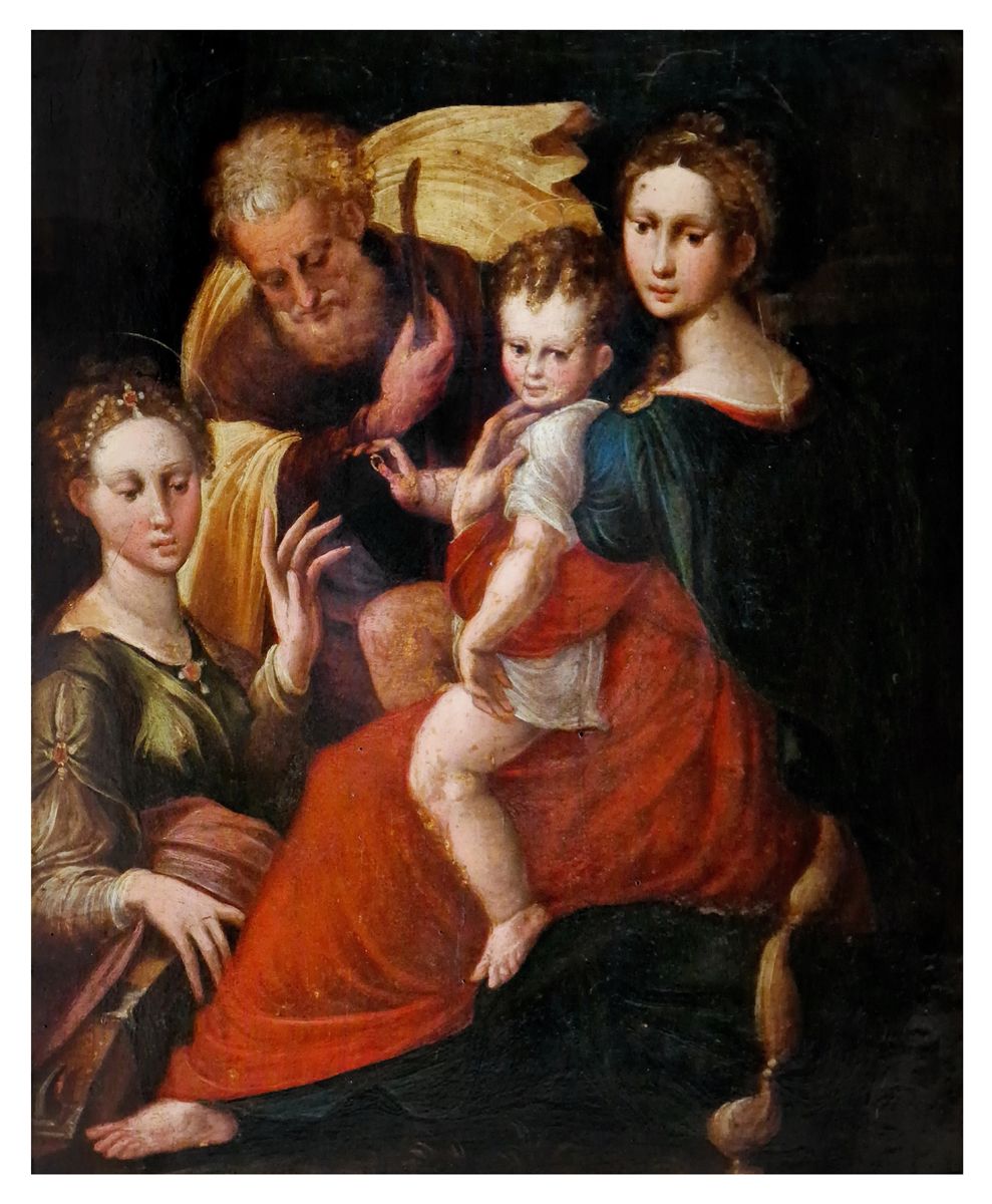 ECOLE ITALIENNE 16-17ème, ETOURAGE DE LE PARMESAN Die Heilige Familie
Bedeutende&hellip;