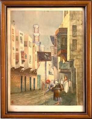 19th century Orientalist Slval Serme Paint Signed by Slval Serme, Cairo-Egypt, P&hellip;