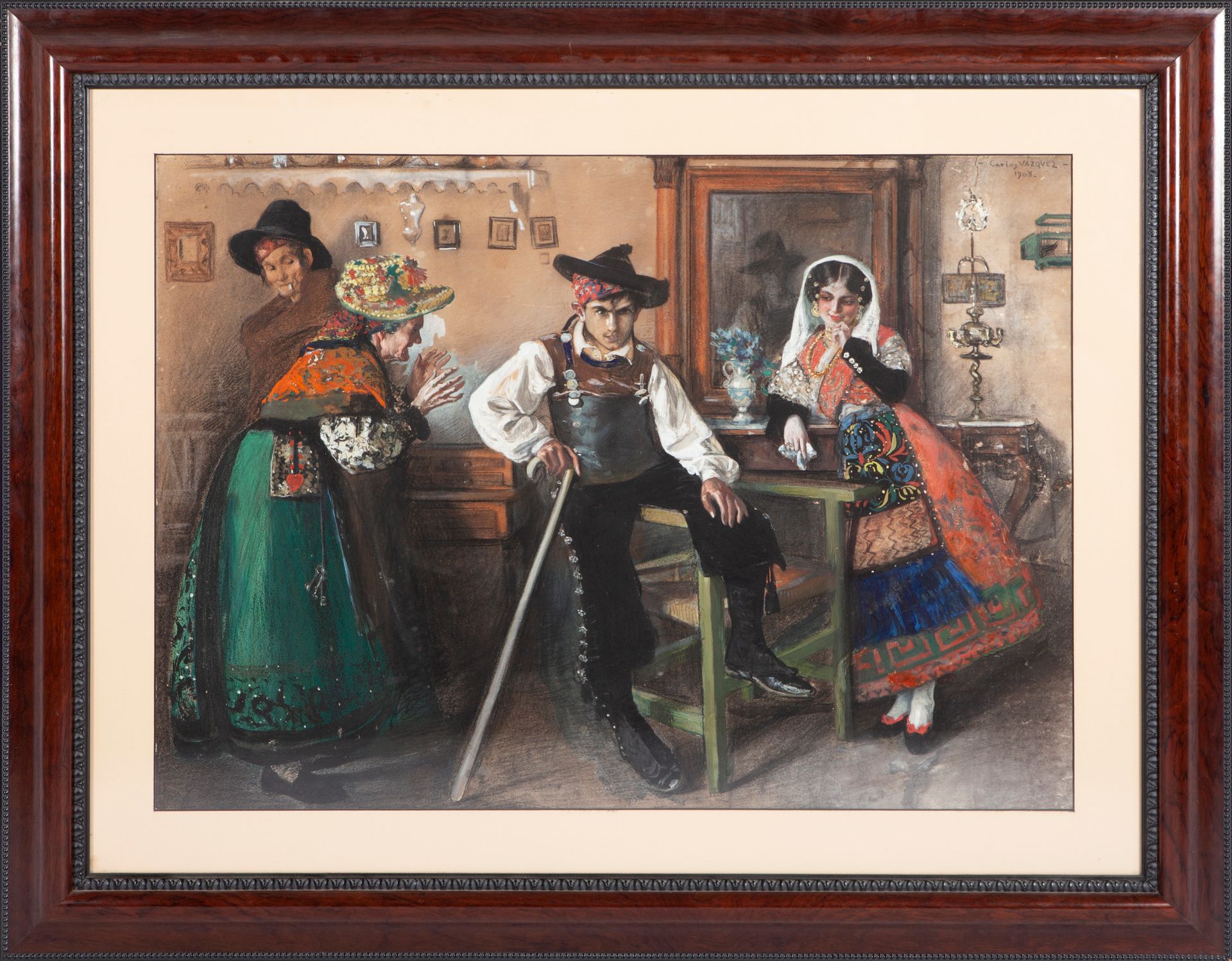 Null CARLOS VÁZQUEZ ÚBEDA (1869-1944) Peintre de Ciudad Real _x000D_.

THE WIFE-&hellip;